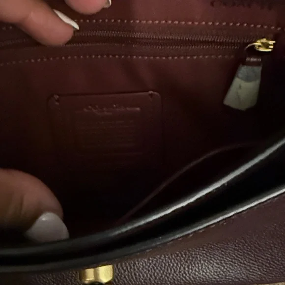 Coach Dark Brown Leather Crossbody Bag - Picture 2 of 9